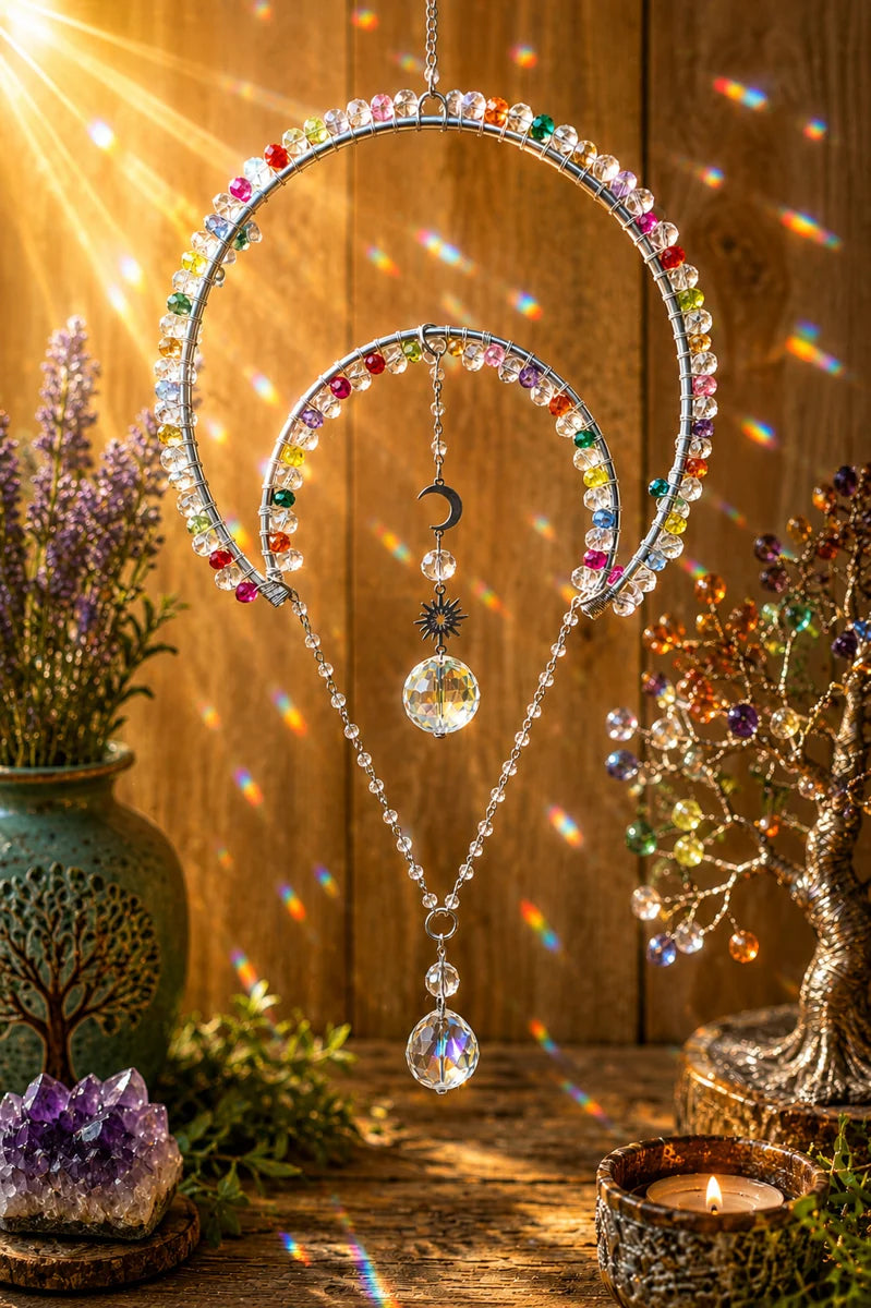 Beaded Crescent Moon